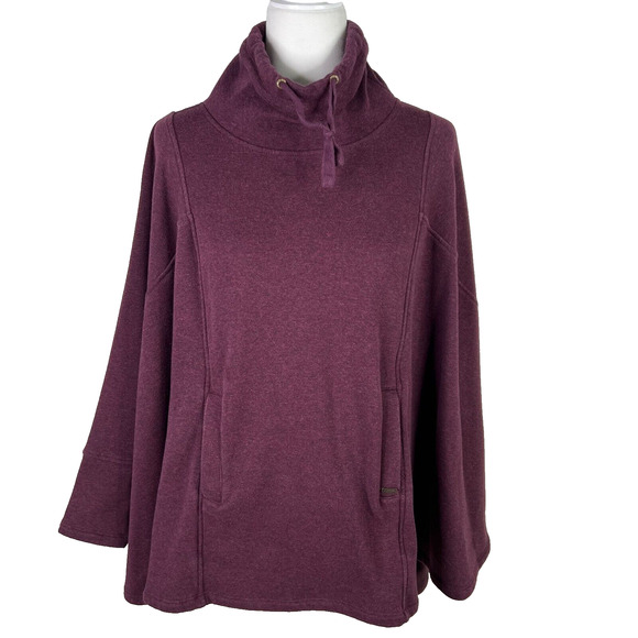 UGG Australia Sweaters - UGG Women's‎ Size XS/S Charlynne Poncho Maroon Cowl Neck Fleece Poncho